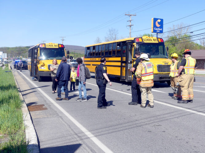 No students injured in crash that damages Hollidaysburg Area School District buses
